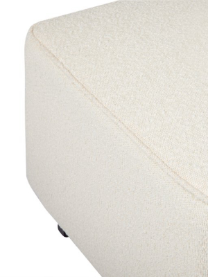 Kiwi Gliding Ottoman In Ivory Boucle