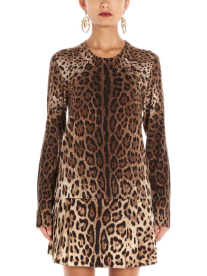 Dolce & Gabbana Animalier Printed Sweater