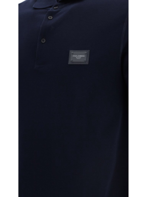 Dolce & Gabbana Logo Patch Polo Shirt