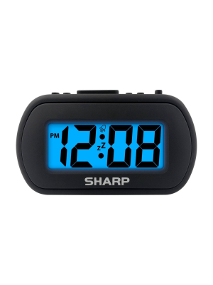 1" Lcd With Top Control Clock Black - Sharp