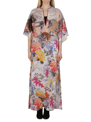 Etro Floral Printed Maxi Shift Dress