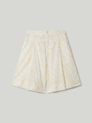 The Mudlark Shorts / Printed Poplin Sandals Outline