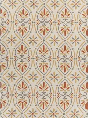 Terra Collection Hand-tufted Area Rug In Cream, Grey, & Orange