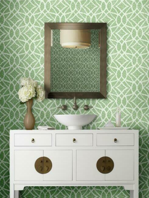 Boxwood Garden Wallpaper In Green From The Grandmillennial Collection By York Wallcoverings