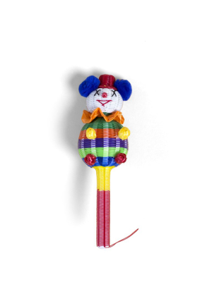 Clown Woven Baby Rattle