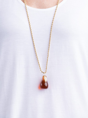 Tortoise Pear Necklace