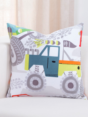 20"x20" Four Wheeling Accent Throw Pillow With Sham - Crayola