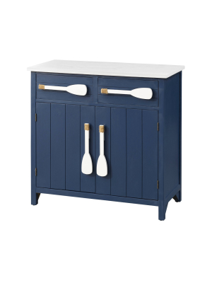 Shoreview 2 Drawer And 2 Door Cabinet Blue - Treasure Trove Accents