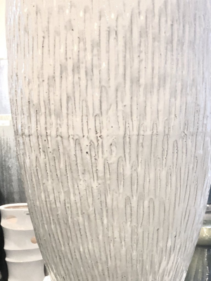 Tall Round Textured Pot