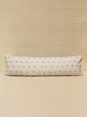 Loops Lumbar Throw Pillow Cover - Cream