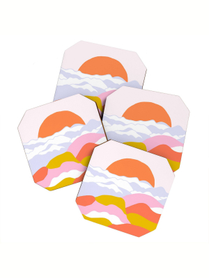 4pk Sunshine Canteen Above The Clouds Coasters - Society6