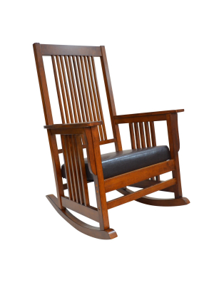 Thomas Mission Rocker - Chestnut - Carolina Chair And Table