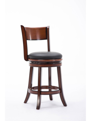 Palmetto Swivel Hardwood Counter Height Barstool Brandy - Boraam