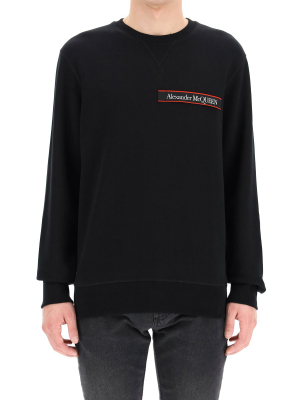 Alexander Mcqueen Selvedge Logo Tape Sweatshirt