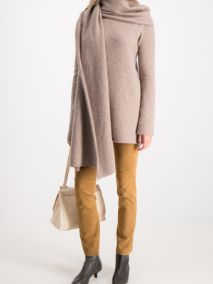 Jacky Cropped Suede Legging Fawn