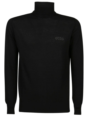 Gcds Logo Patch Turtleneck Jumper