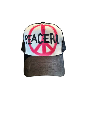 'peaceful' Painted Hat