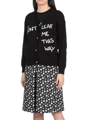 Boutique Moschino Graphic Intarsia Cardigan