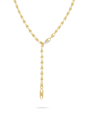 Marco Bicego® Lucia Collection 18k Yellow Gold And Diamond Lariat Necklace