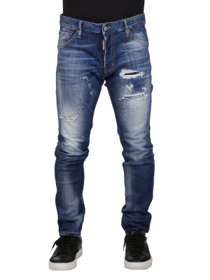 Dsquared2 Distressed Slim Leg Jeans