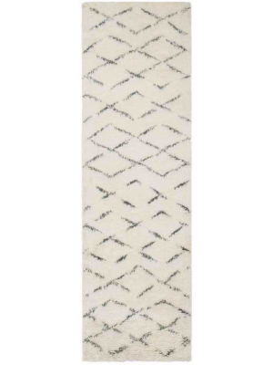 Casablanca Geometry Ivory/gray Runner Rug