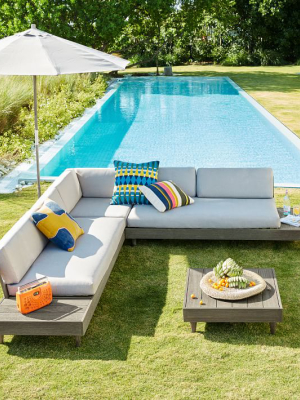 Portside Outdoor Low 3-piece L-shaped Sectional