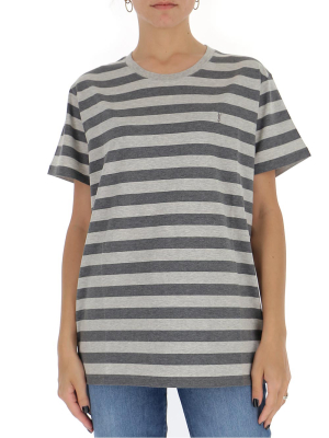 Saint Laurent Striped Monogram T-shirt