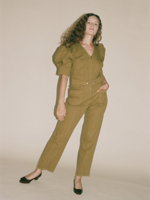 Sea Ny Metta Denim Jumpsuit In Olive