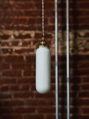 Porcelain Pendant - Rounded Cylinder