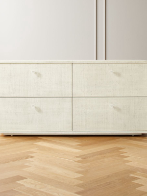 Archer Lacquered Linen Low Dresser