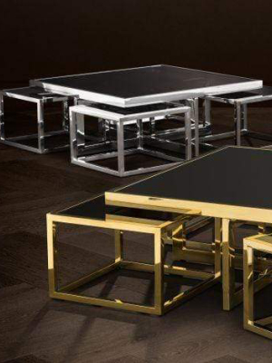 Eichholtz Monogram Coffee Table - Silver & Black