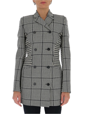 Marine Serre Houndstooth Double-breasted Blazer