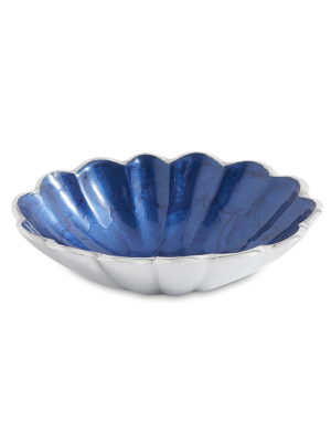 Julia Knight Peony 5" Oval Bowl In Sapphire