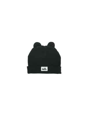 Baby Hat With Ears In Black