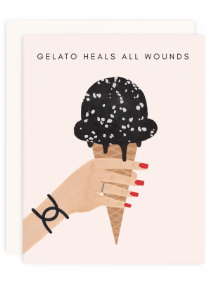 Girl With Knife Gelato Heals All Wounds