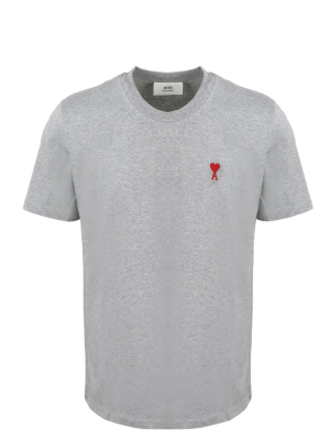 Ami Logo Embroidered T-shirt