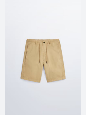 Washed Effect Textured Shorts