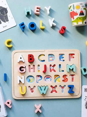 Wood Tray Puzzle - Multi-language Abc