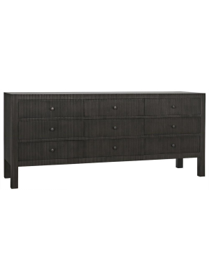 Noir Conrad 9-drawer Brown And Black Dresser