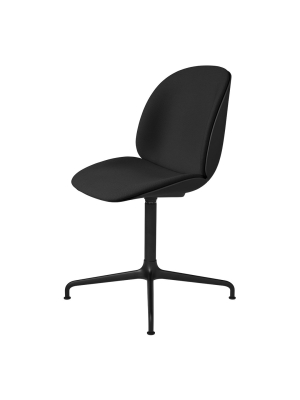 Beetle Meeting Chair - Black 4-star Swivel Base - Front Upholstered