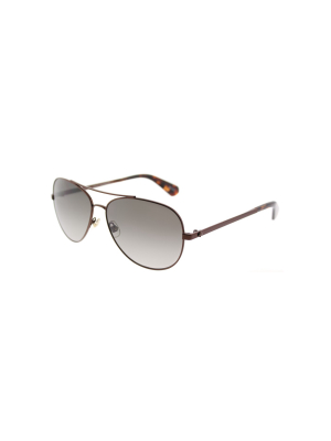 Kate Spade Avaline2/s Wr9 Womens Aviator Sunglasses Brown Havana 58mm