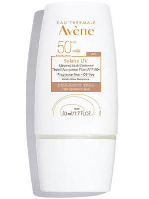 Eau Thermale Avene Solaire Uv Mineral Multi-defense Tinted Sunscreen Spf 50+