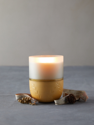 Illume Frosted Glass Candle, Winter White