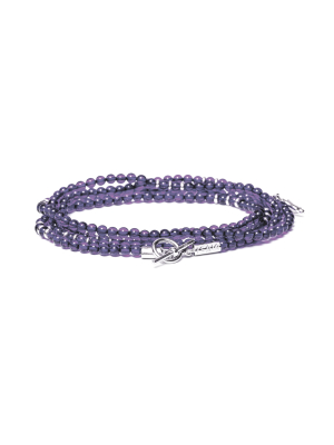 Purple Beaded Wrap Bracelet