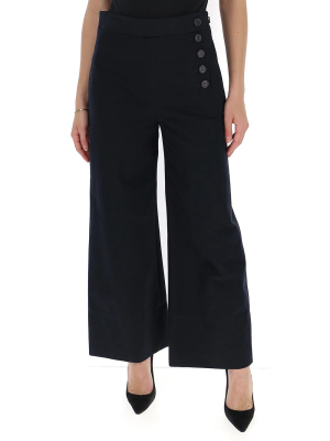 Chloé Flared Side Button Trousers