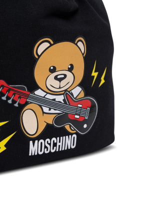 Moschino Kids Teddy Bear Printed Beanie