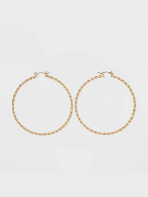 Gold-tone Twisted Hoop Earrings - Wild Fable™ Gold