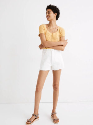 The Momjean Short In Tile White