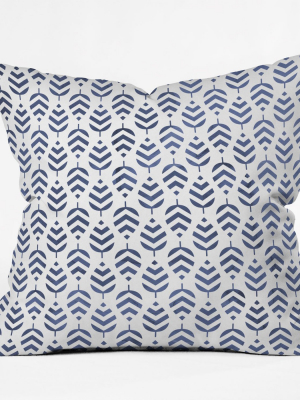 Emanuela Carratoni Chevron Pattern Square Throw Pillow Blue - Deny Designs