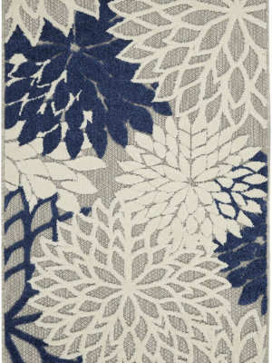 Aloha Indoor-outdoor Rug In Ivory & Navy